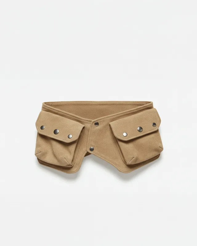 Stud Snap Pocket Belt - Beige sold by JW PEI
