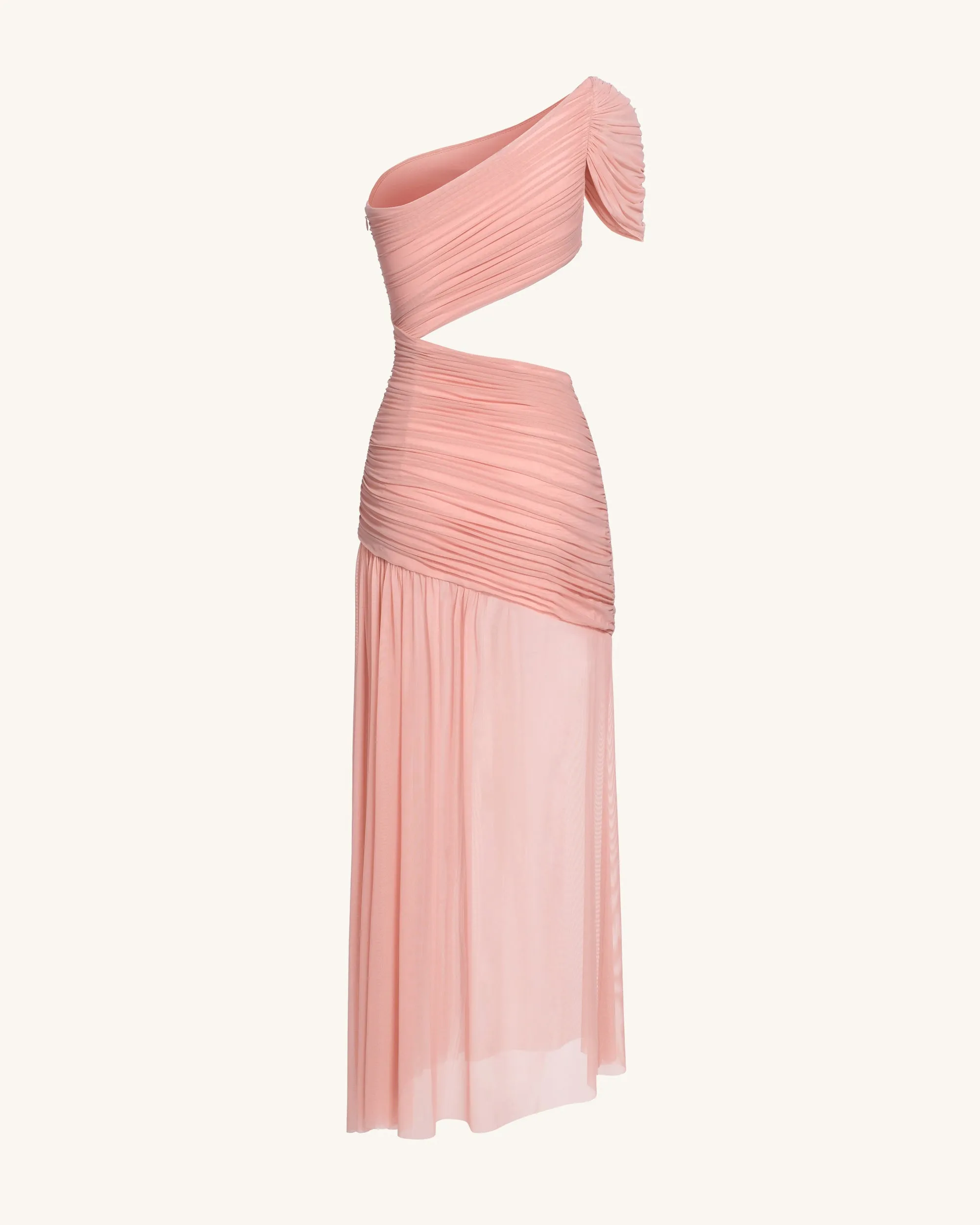 Mia Pleated Mesh Dress - Blush sold by JW PEI product image thumbnail 3