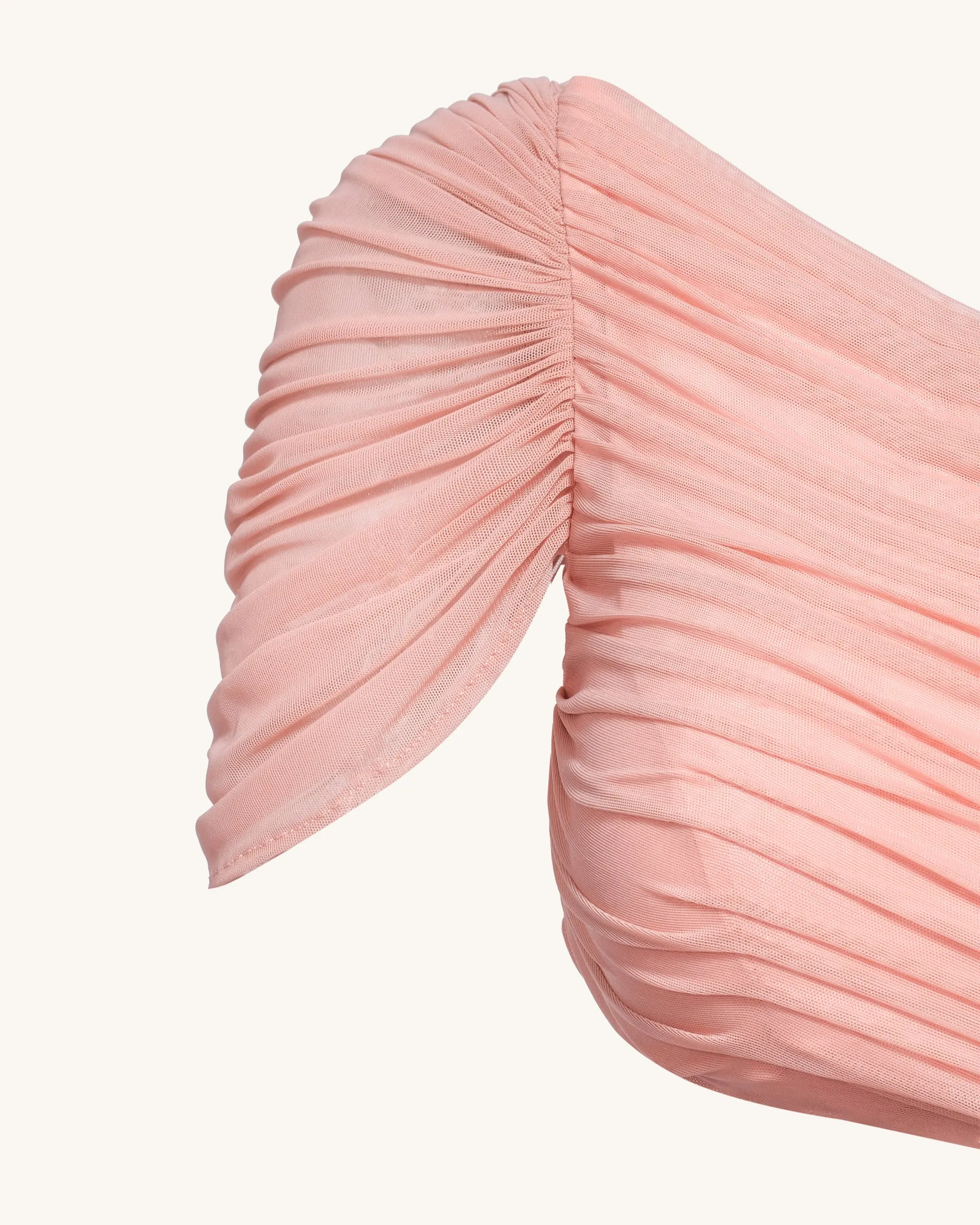 Mia Pleated Mesh Dress - Blush sold by JW PEI product image thumbnail 4