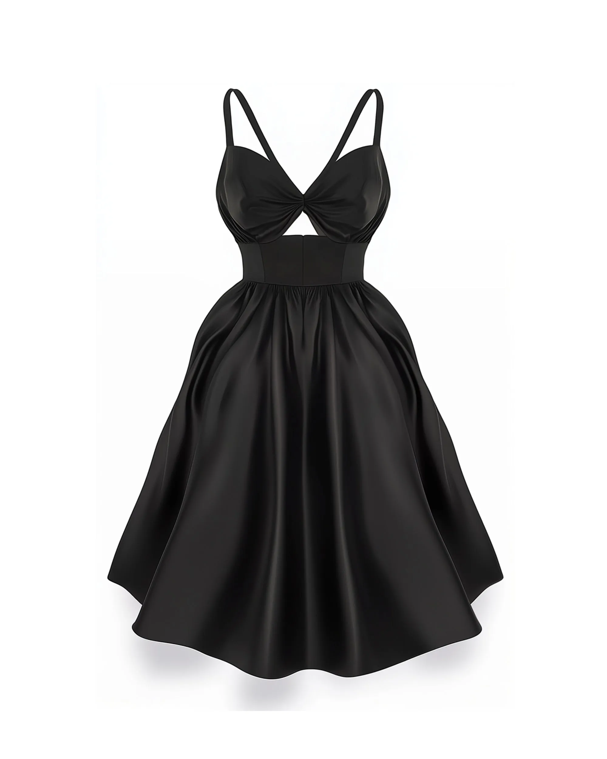A-Line Dress with Cut-Out Detail - Black sold by JW PEI product image thumbnail 2