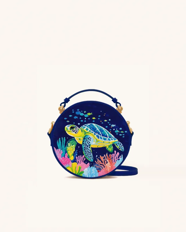 Sea Turtle Round Bag - Multicolor Navy sold by JW PEI