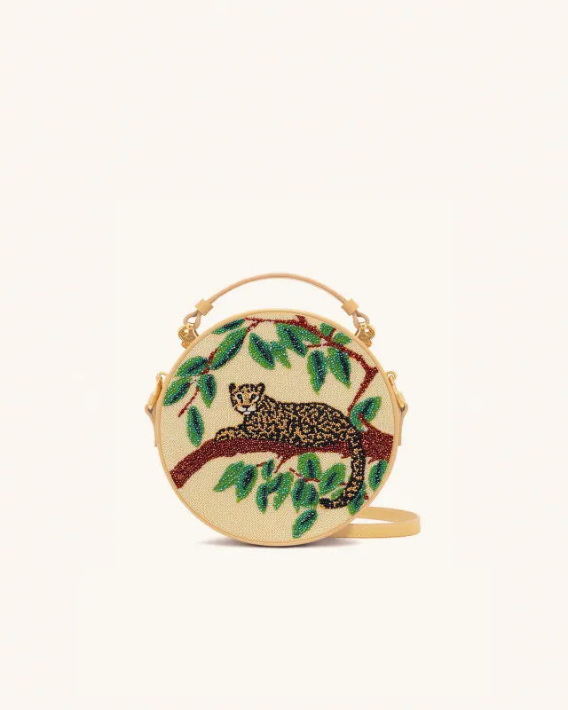 Leopard Round Handbag - Multicolor Beige sold by JW PEI