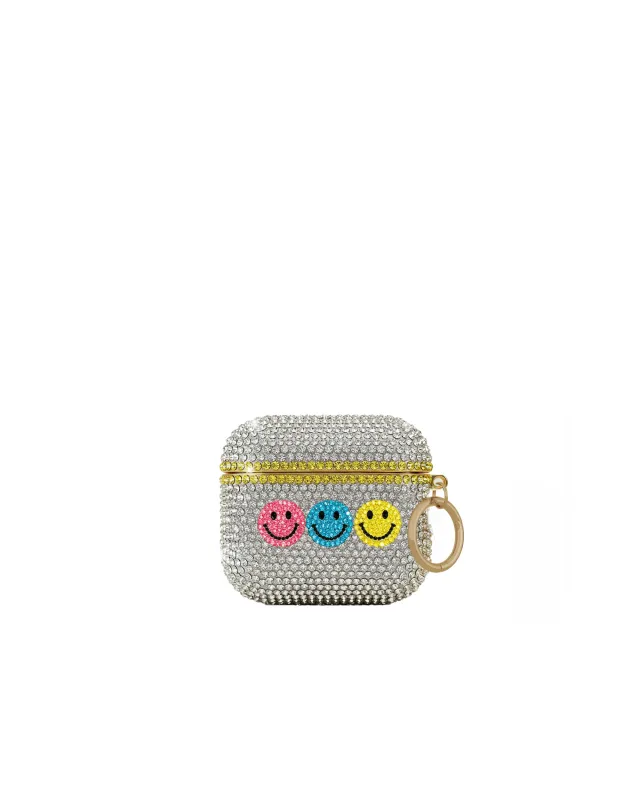 Smiley Sparkle AirPods Case - Multicolor Silver sold by JW PEI