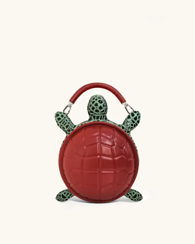Ava Turtle Shape Handbag - Brown sold by JW PEI