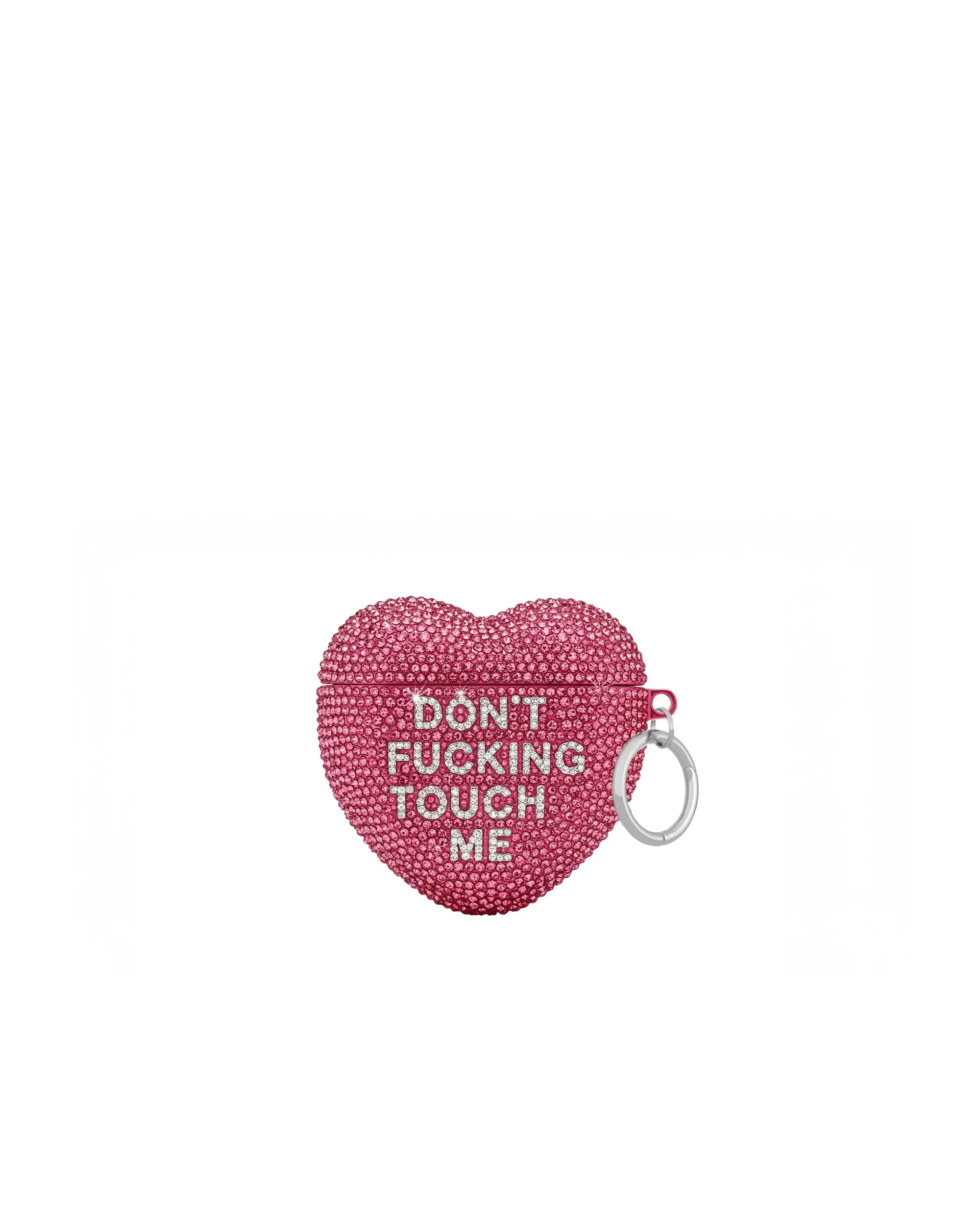RHINESTONE HEART-SHAPED AirPods Case - Pink sold by JW PEI