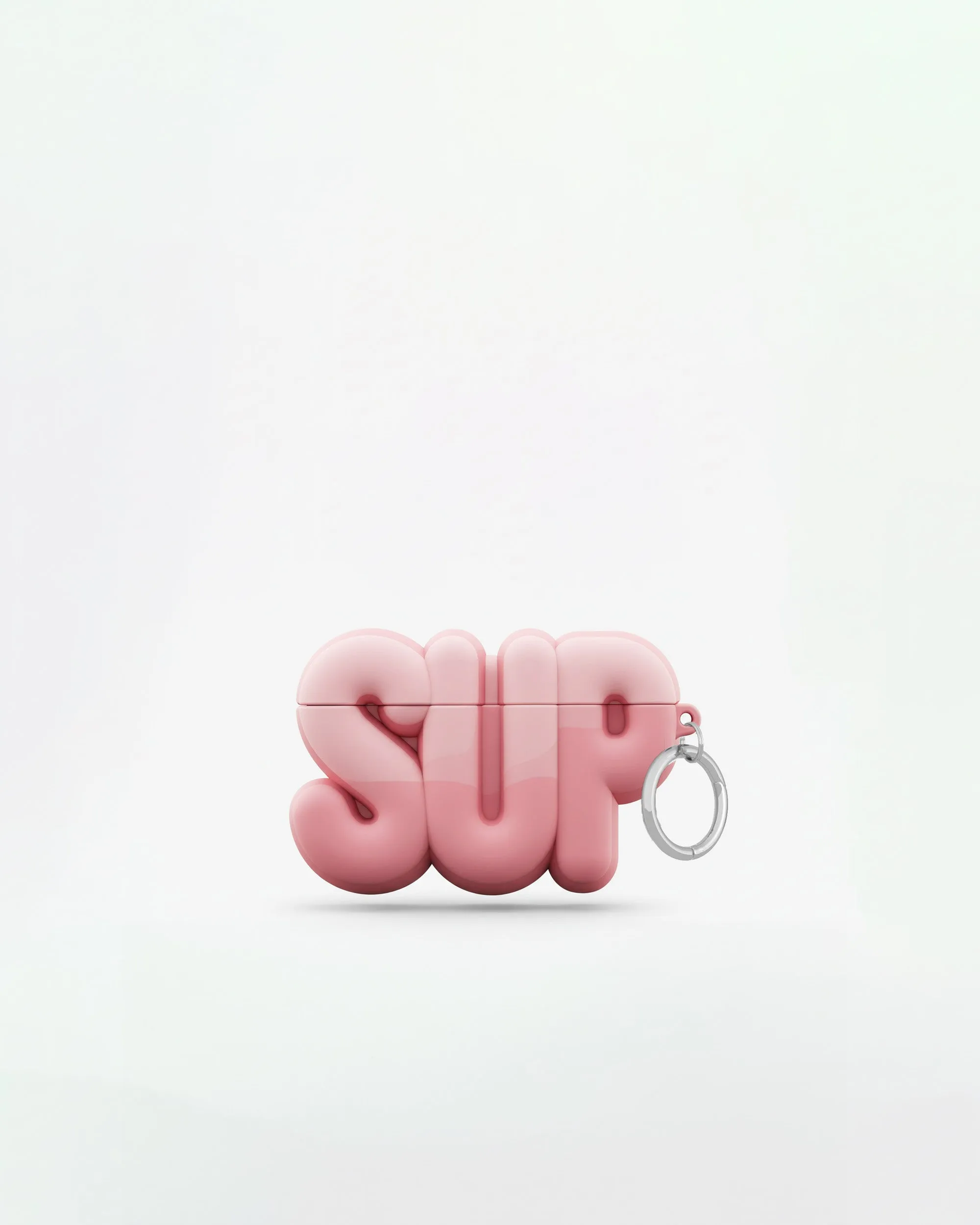 SILICONE LETTER SUP AirPods Case - Pink sold by JW PEI