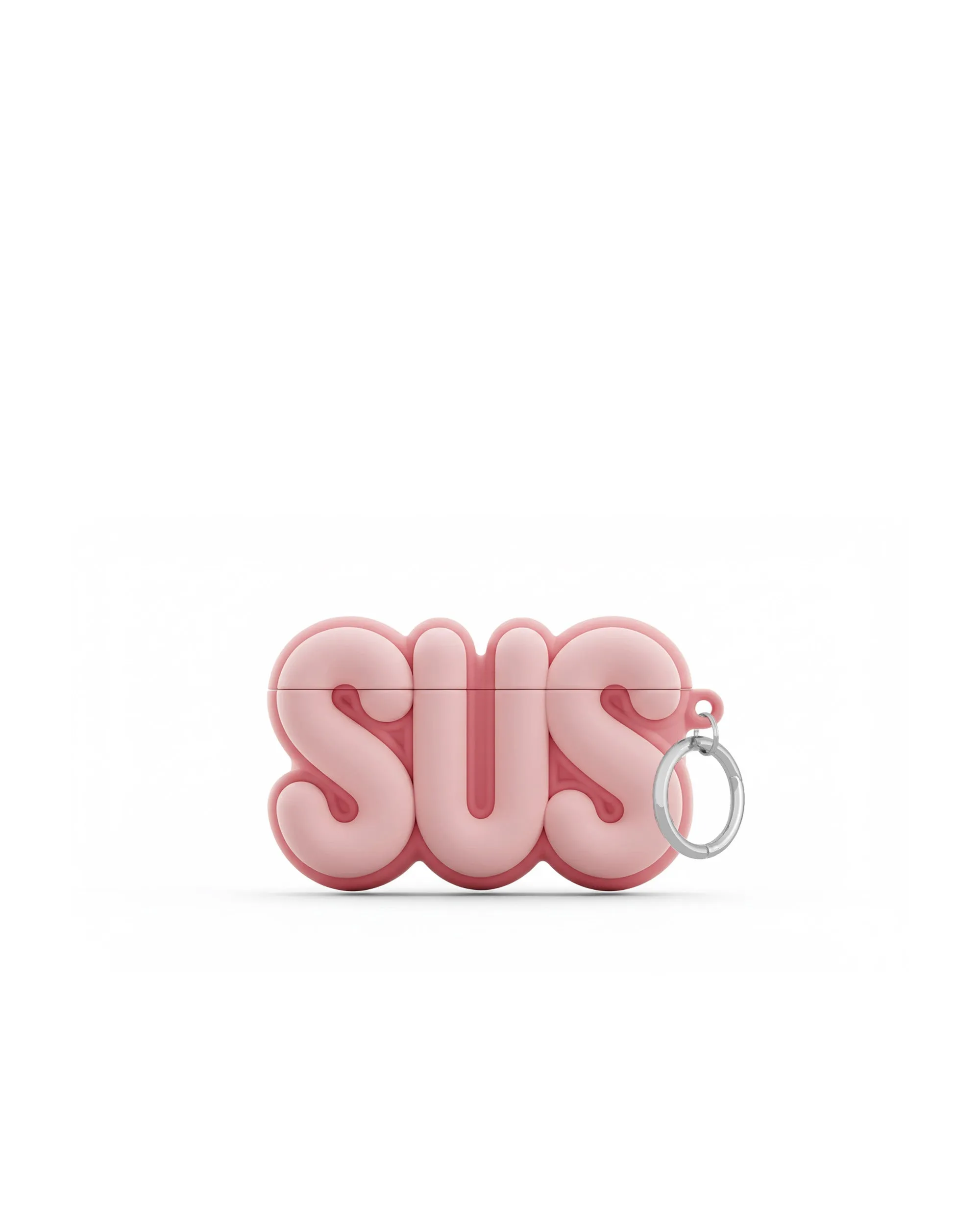 SILICONE LETTER SUS AirPods Case - Pink sold by JW PEI
