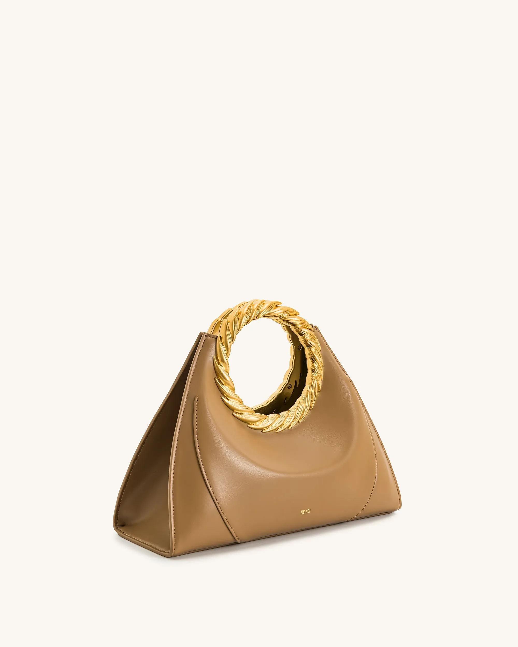 Amiya Leaf Handle Sculpture Bag - Brown sold by JW PEI product image thumbnail 2