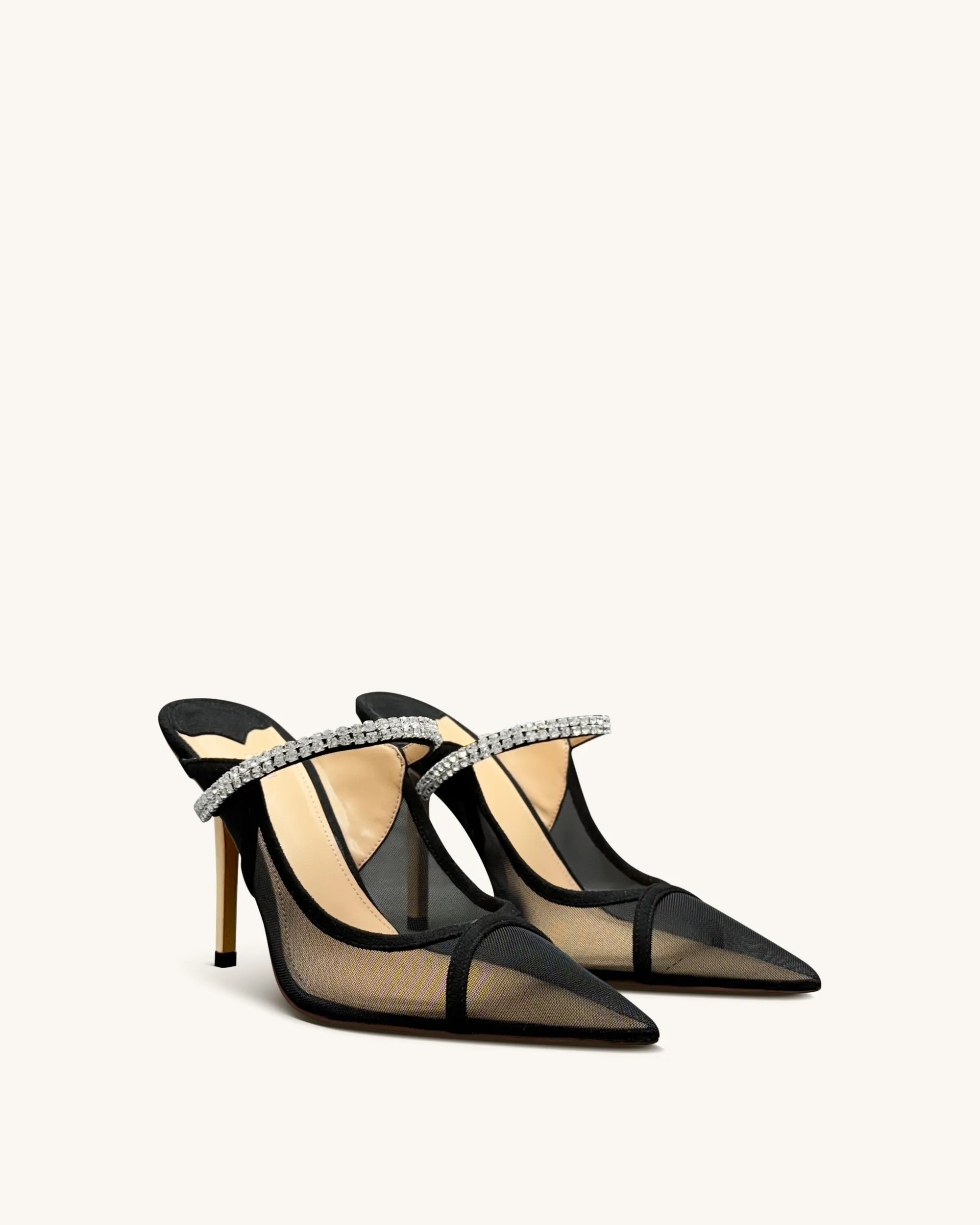 Scarlett Crystal Strap Sandals - Black sold by JW PEI product image thumbnail 2