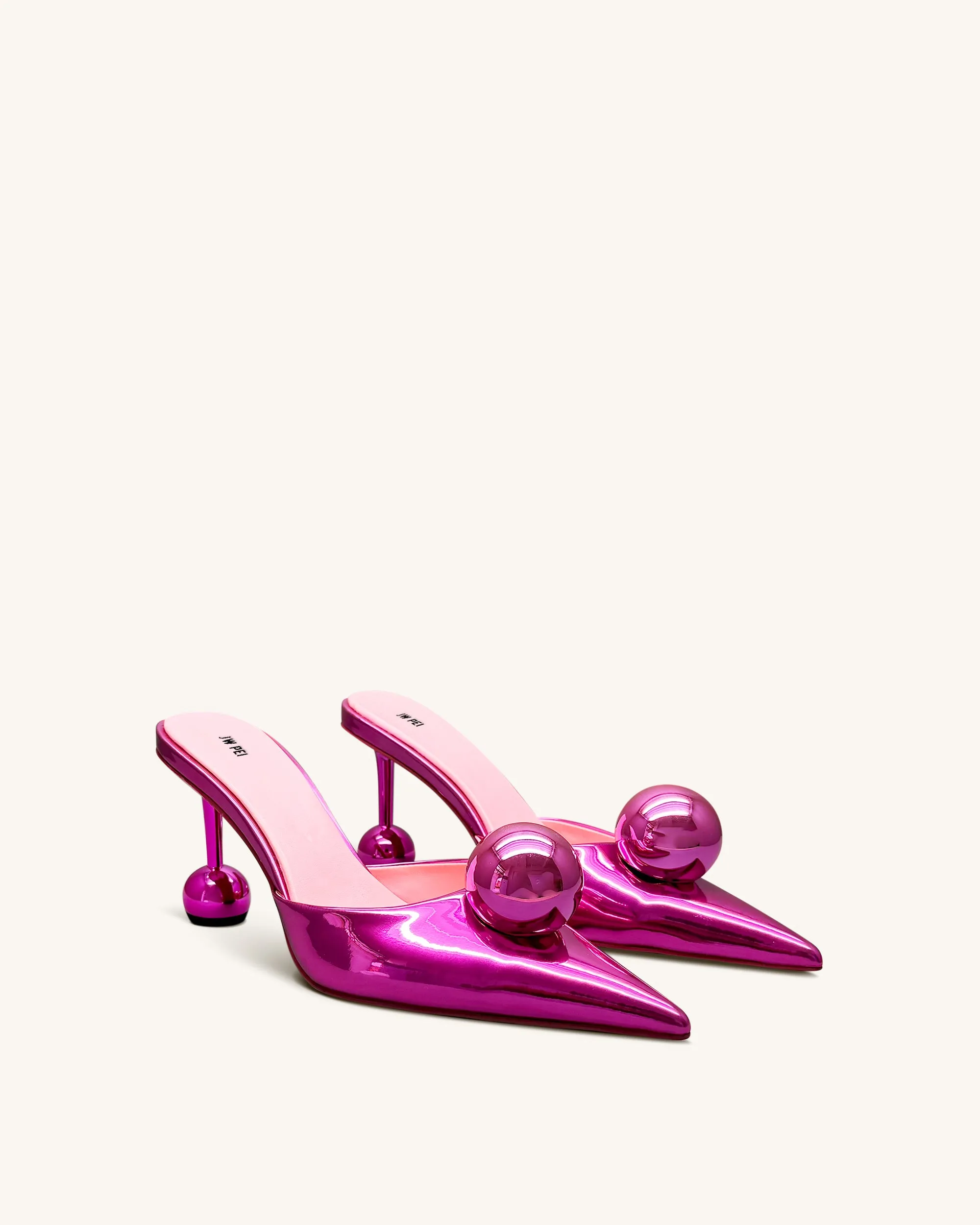 Sofia Sphere Heel Mules - Rose Red sold by JW PEI product image thumbnail 2