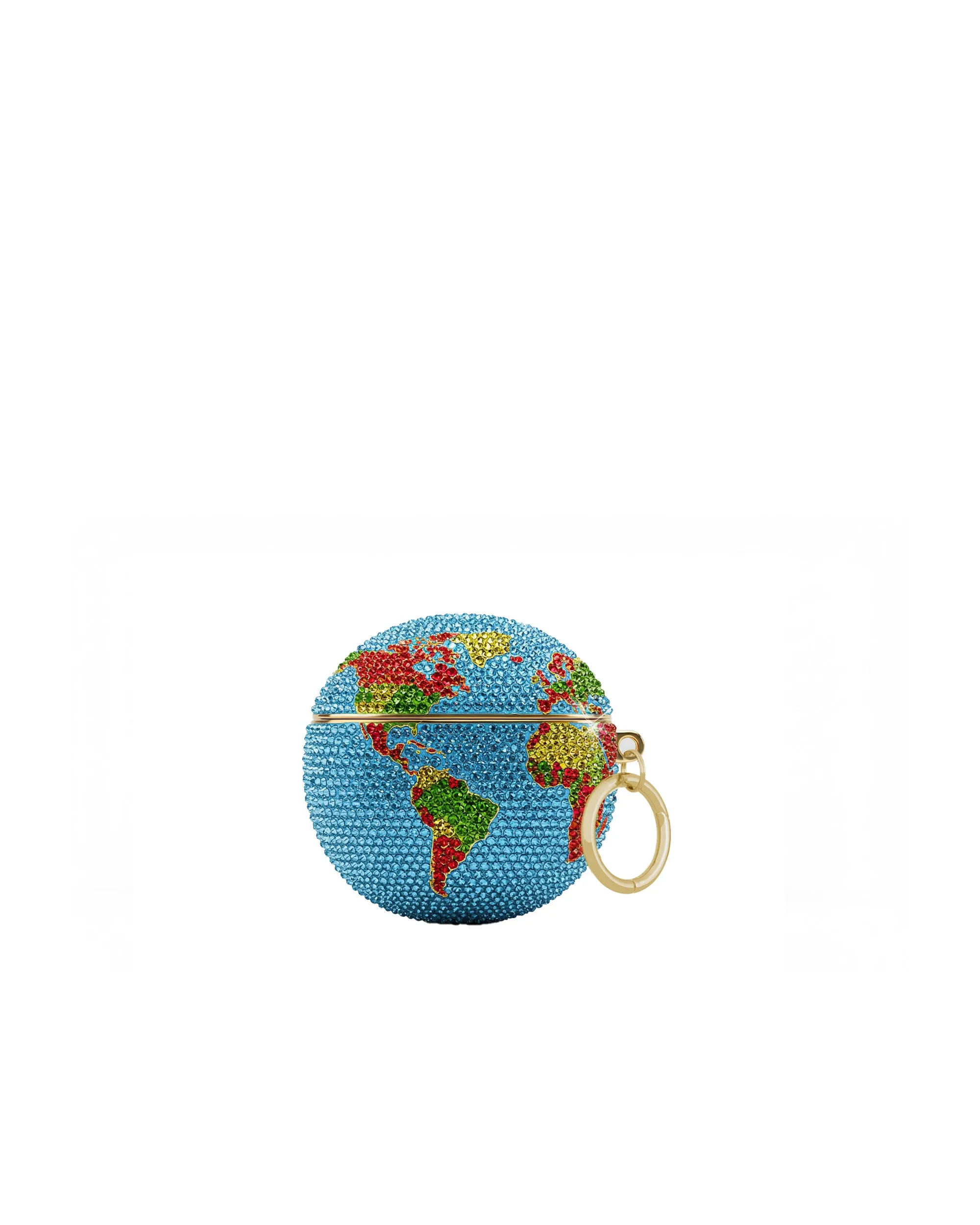 Rhinestone Earth AirPods Case - Multicolor Blue sold by JW PEI