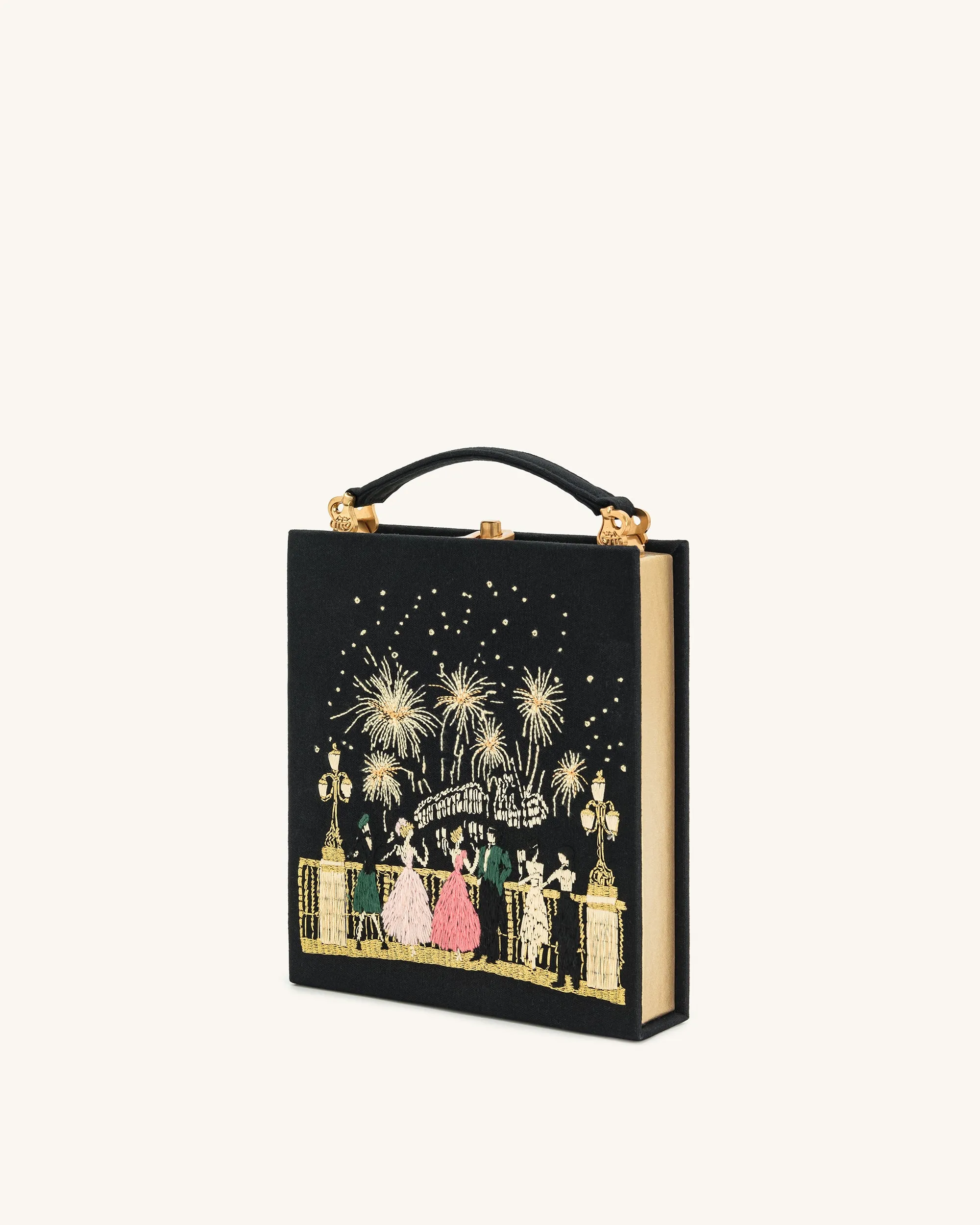 Taya-Fireworks Pattern Book Shape Clutch Bag - Black sold by JW PEI product image thumbnail 2