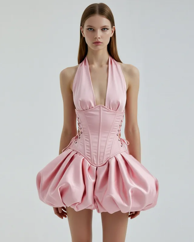 Corset Mini Dress - Pink sold by JW PEI