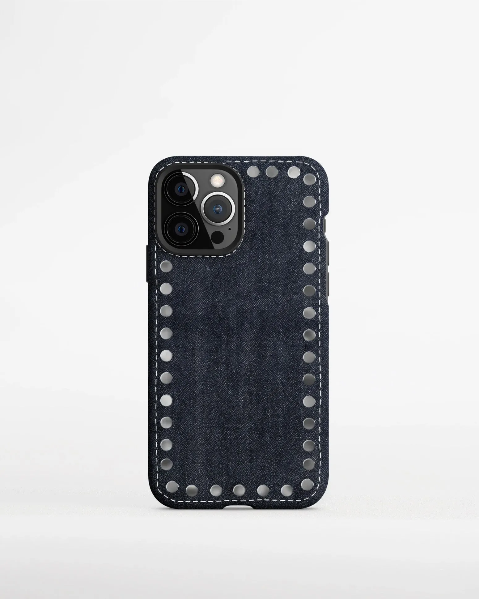 Studded Denim iPhone Case - Multicolor Blue sold by JW PEI