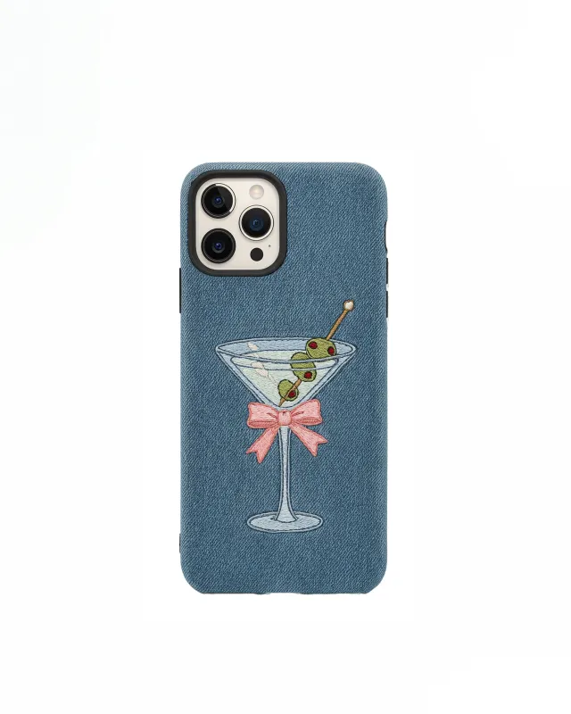 Martini Denim iPhone Case - Multicolor Blue sold by JW PEI