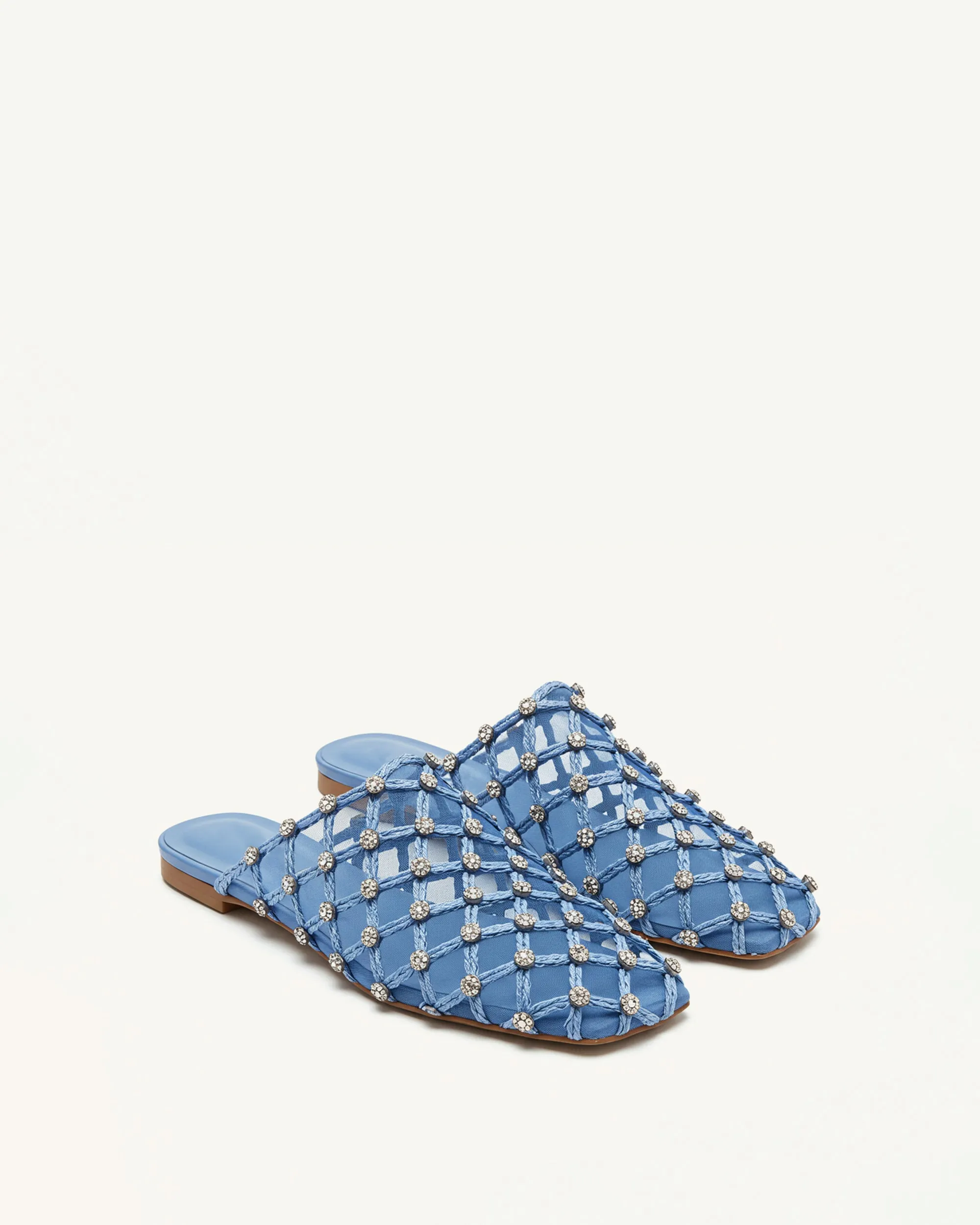 Riley Net Flat Shoes - Blue sold by JW PEI