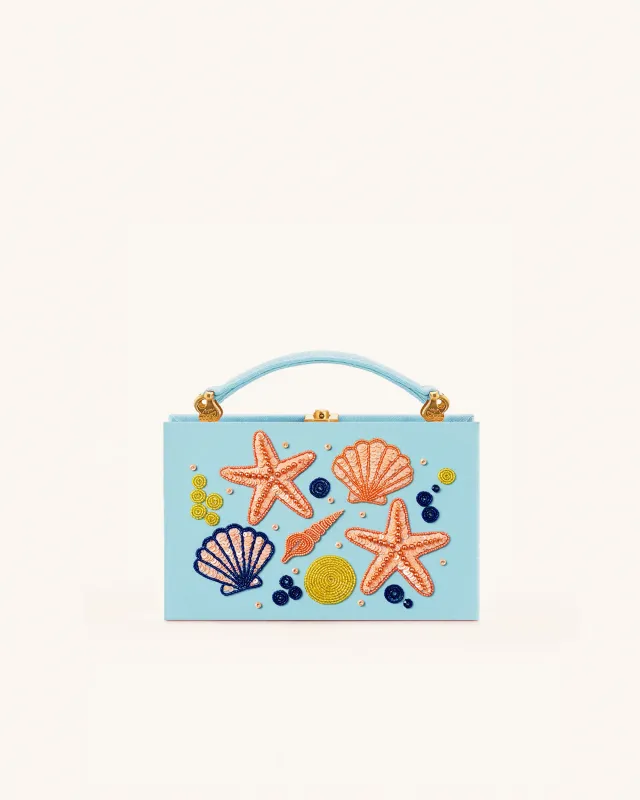 Nevaeh Ocean Treasures Clutch - Light Blue sold by JW PEI