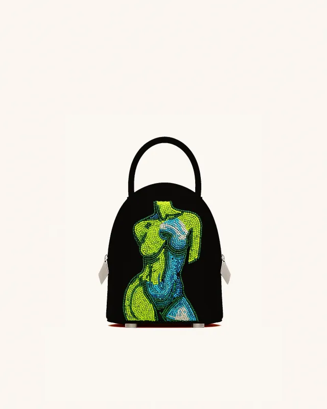 Emilia Modern Curves Top Handle Bag - Black sold by JW PEI