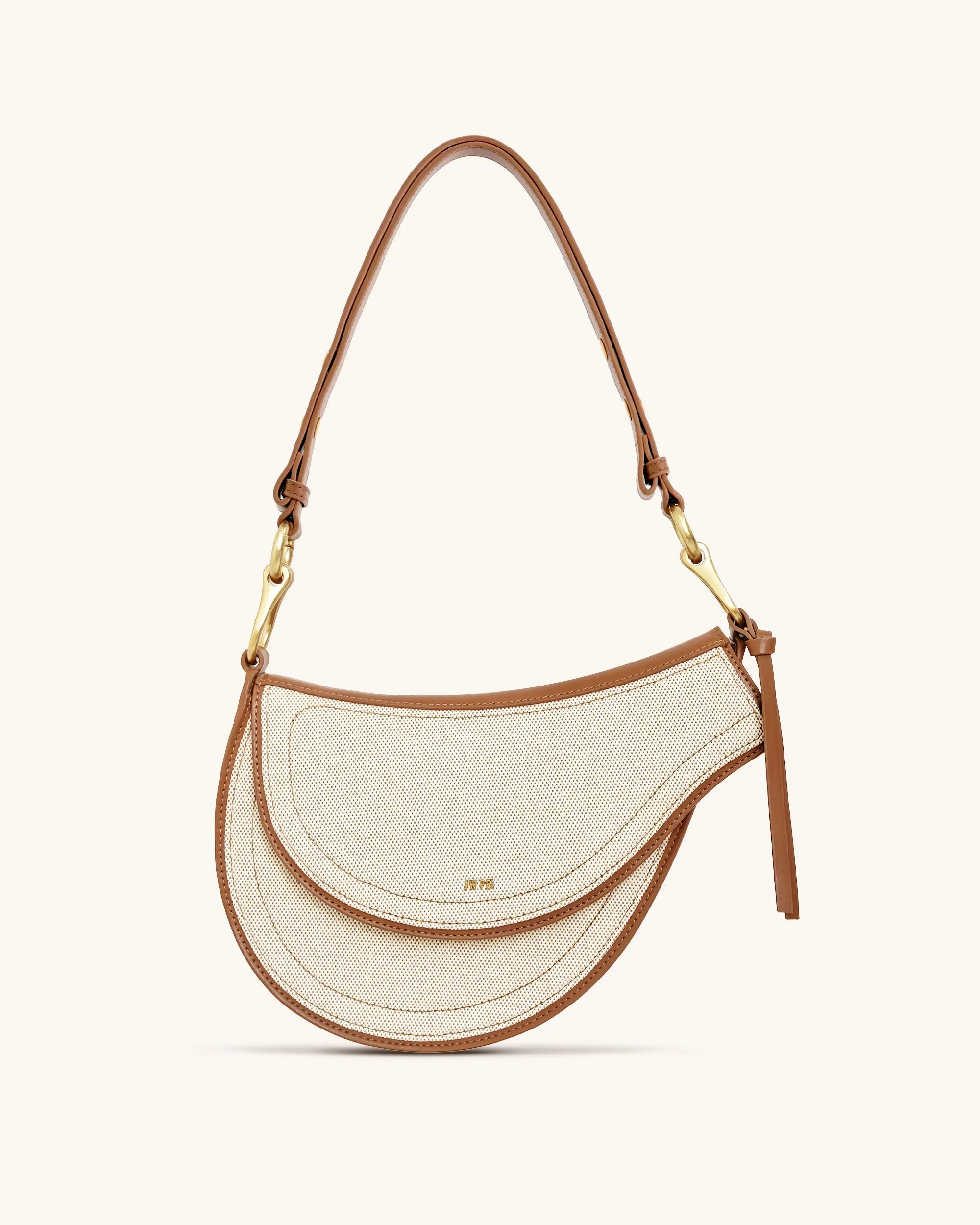 Ashlie Crossbody Bag - Brown Canvas sold by JW PEI