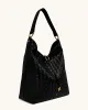 Aria Woven Texture Shoulder Bag - Black sold by JW PEI