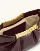 Leia Pleated Clutch - Deep Burgundy sold by JW PEI