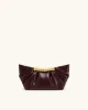 Leia Pleated Clutch - Deep Burgundy sold by JW PEI