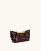 Leia Pleated Clutch - Deep Burgundy sold by JW PEI