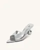 Ellie Sphere Heel Mules - Silver sold by JW PEI
