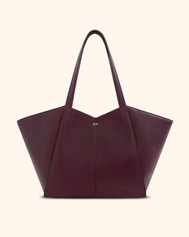 Kiana Large Capacity Tote Bag - Deep Claret sold by JW PEI