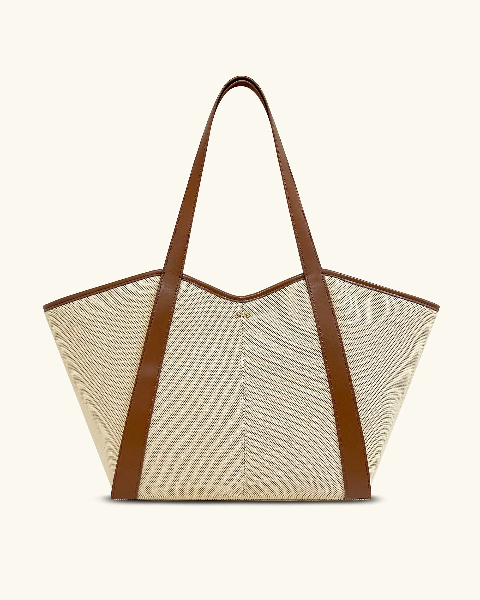 Kiana Large Capacity Tote Bag - Brown Canvas sold by JW PEI