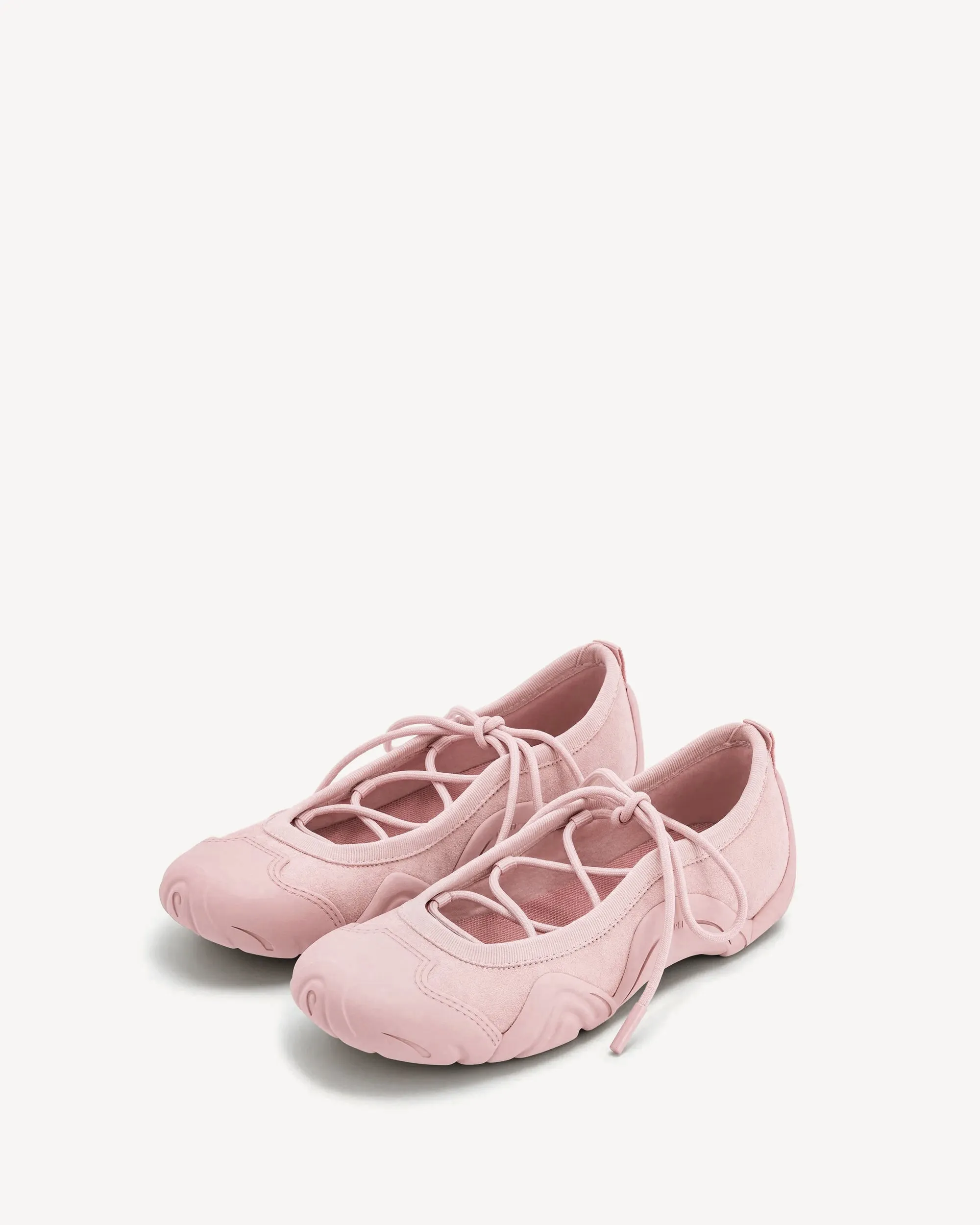 Caitlin Lace-up Ballerina Sneakers - Light Pink sold by JW PEI