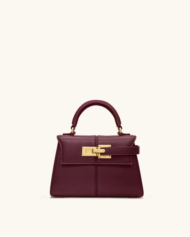 Elise Top Handle Bag - Deep Burgundy sold by JW PEI