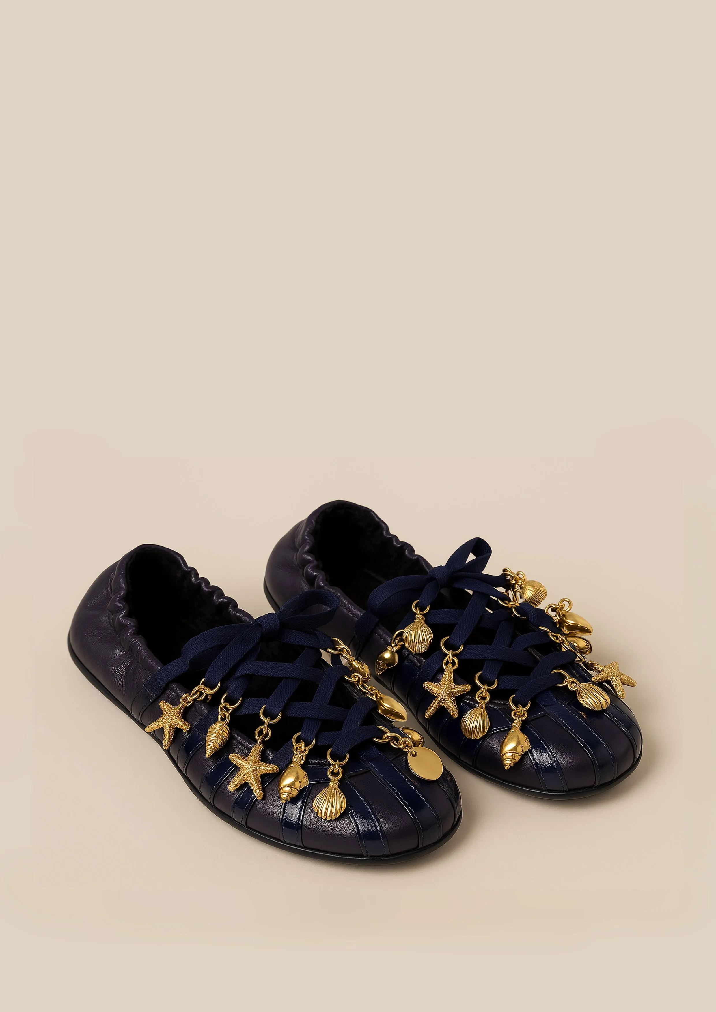 Bella Blue Charm Ballet Flats - Navy sold by JW PEI