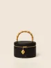 Hadley Bamboo Handle Cylinder Bag - Black sold by JW PEI