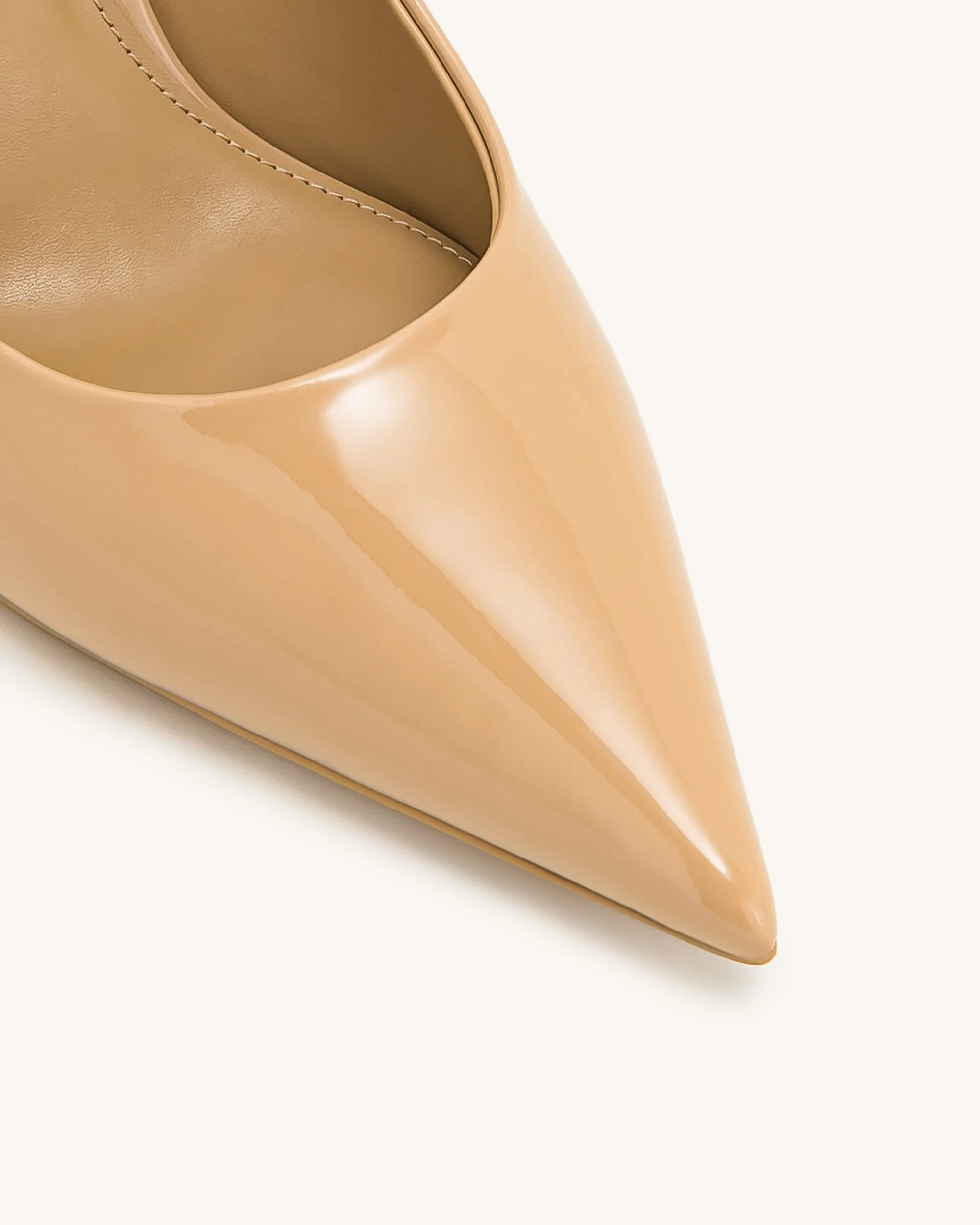 Thalina Patent Lather Pumps - Apricot sold by JW PEI product image thumbnail 5