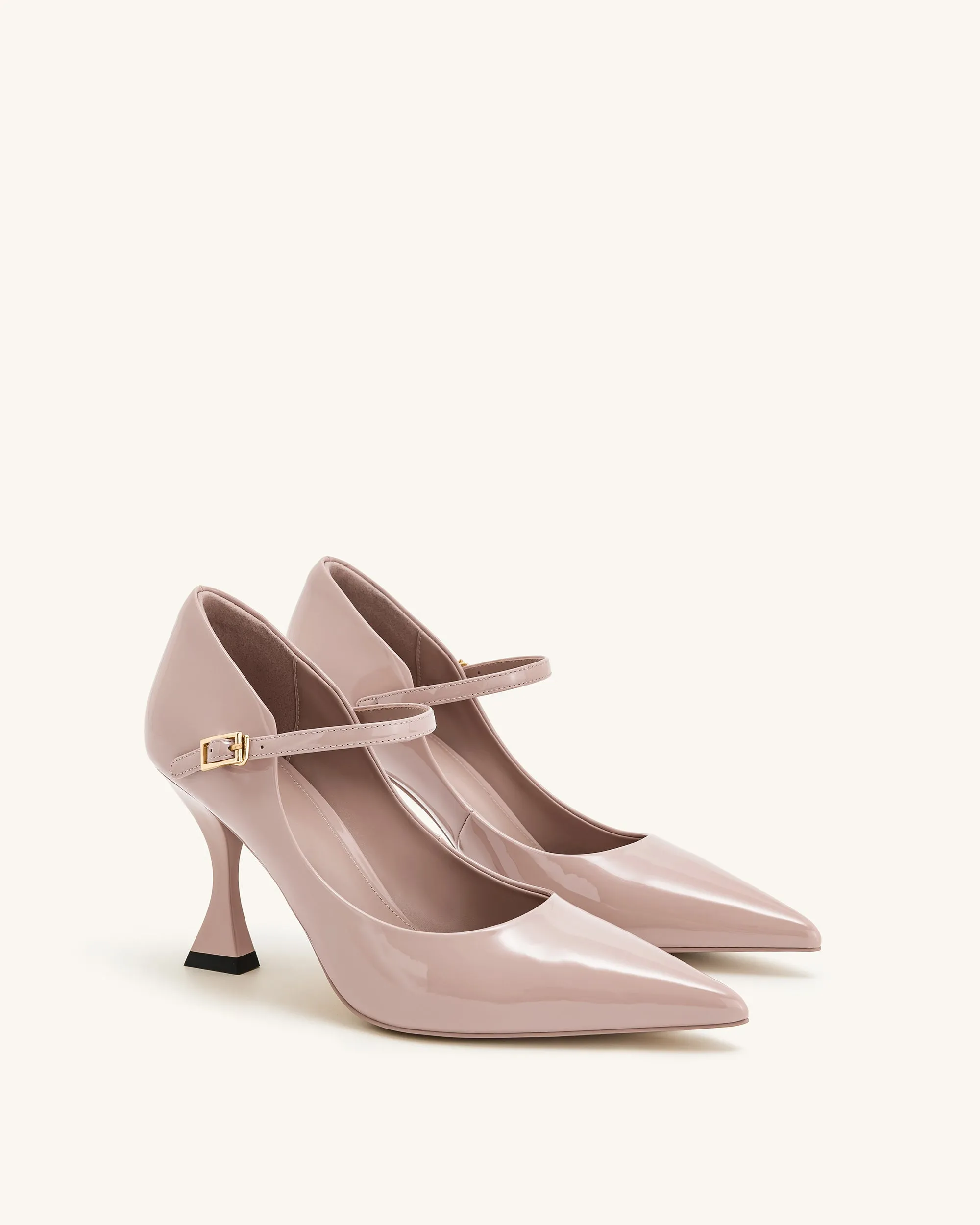 Thalina Patent Leather Pumps - Dusty Pink sold by JW PEI product image thumbnail 2