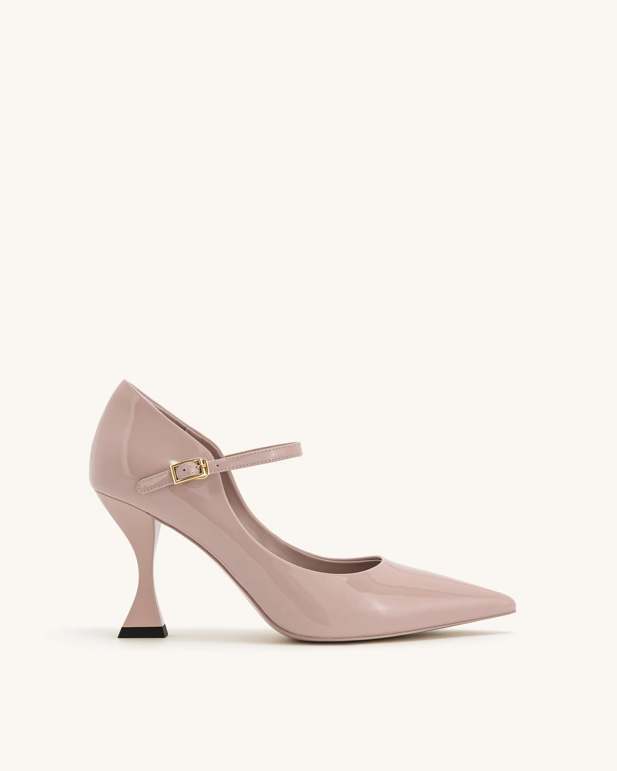 Thalina Patent Leather Pumps - Dusty Pink sold by JW PEI