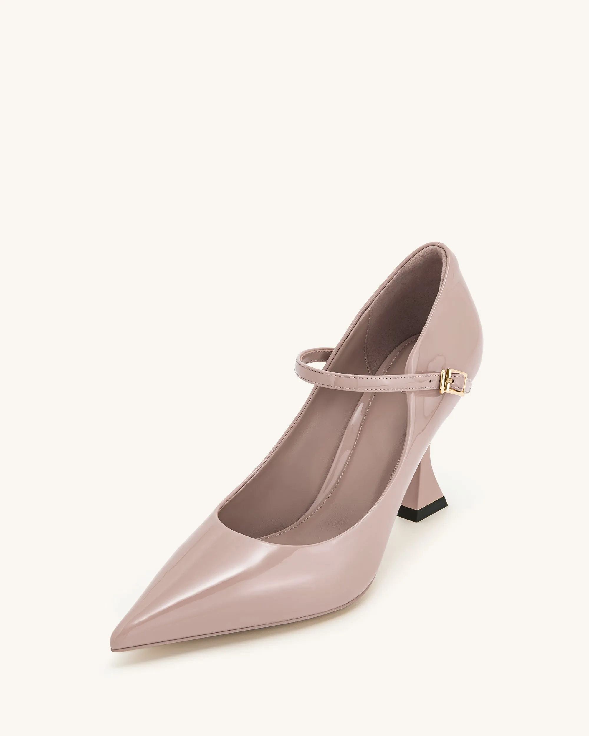 Thalina Patent Leather Pumps - Dusty Pink sold by JW PEI product image thumbnail 4