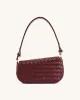 Addisyn Weave Texture Shoulder Bag - Burgundy sold by JW PEI