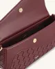 Addisyn Weave Texture Shoulder Bag - Burgundy sold by JW PEI