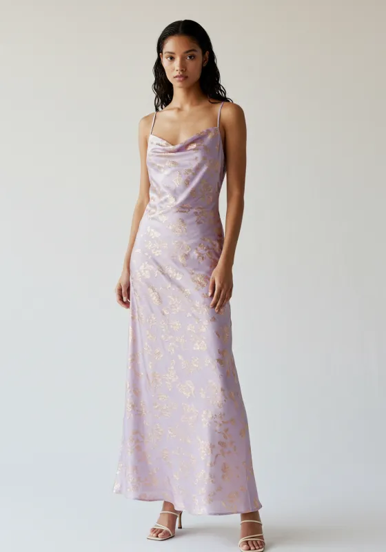 Strappy Slip Maxi Dress - Lilac/Gold sold by JW PEI