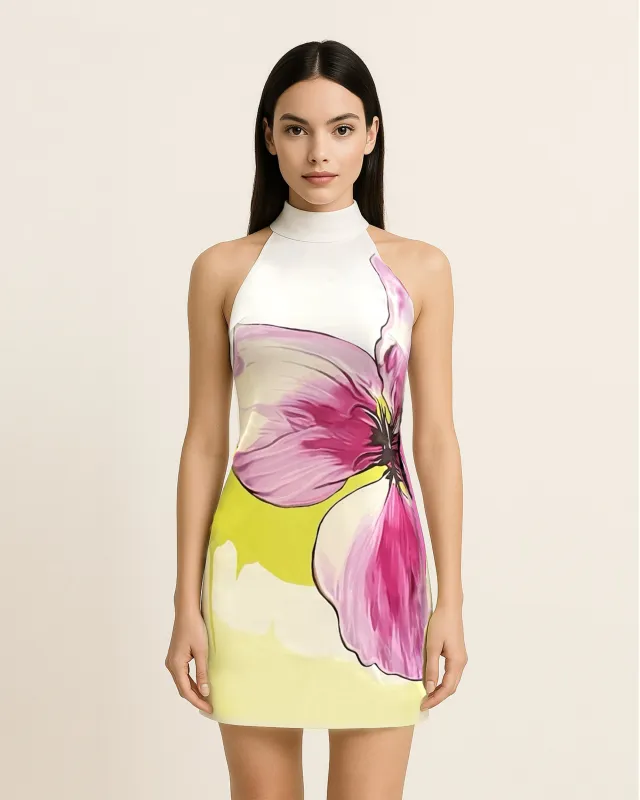 Floral Grace Halter Dress - Multicolor sold by JW PEI