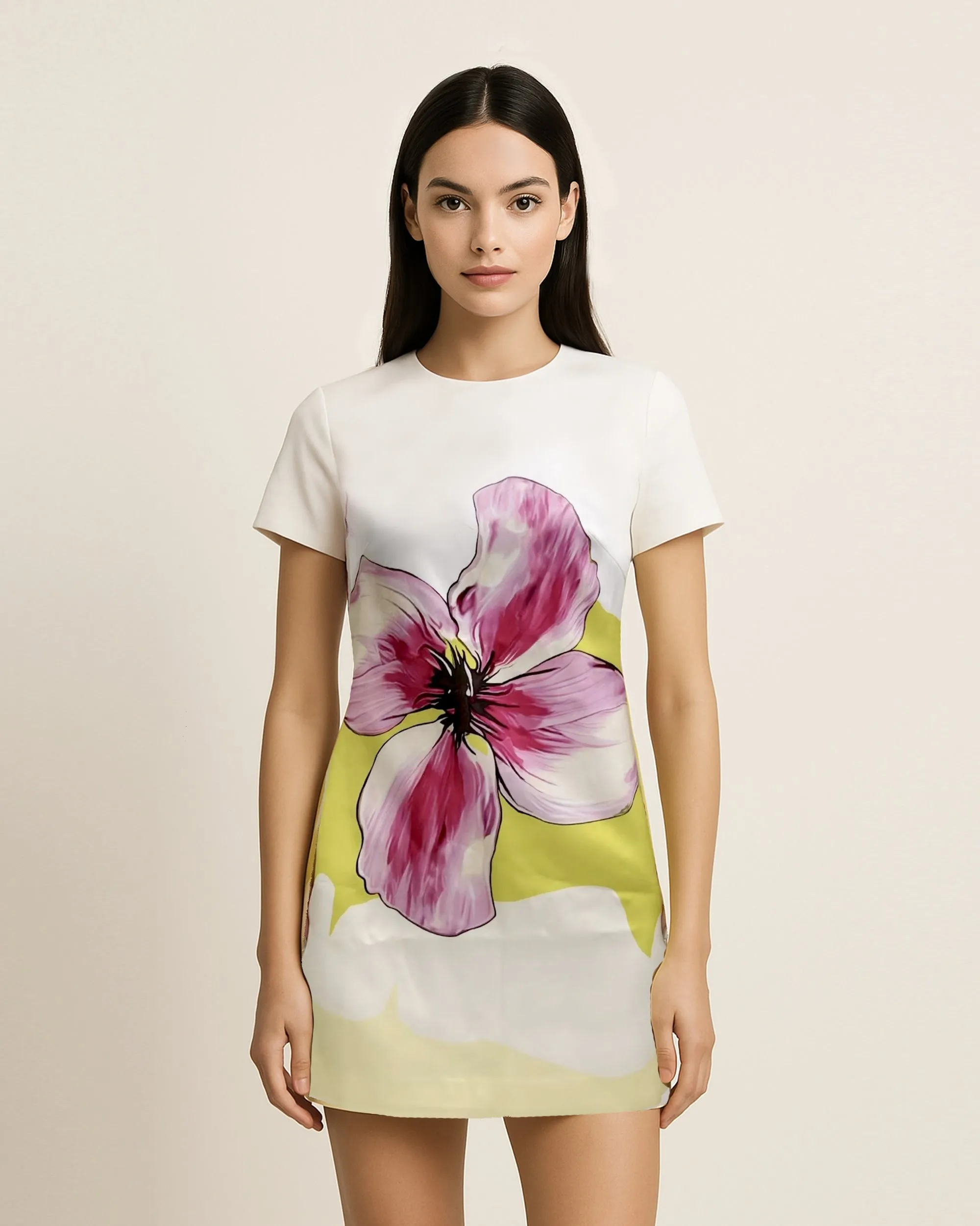 Crew Neck Blossom Dress - Multicolor sold by JW PEI