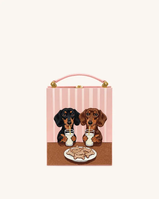 Grace Dachshunds with Milk Box Bag - Pink sold by JW PEI