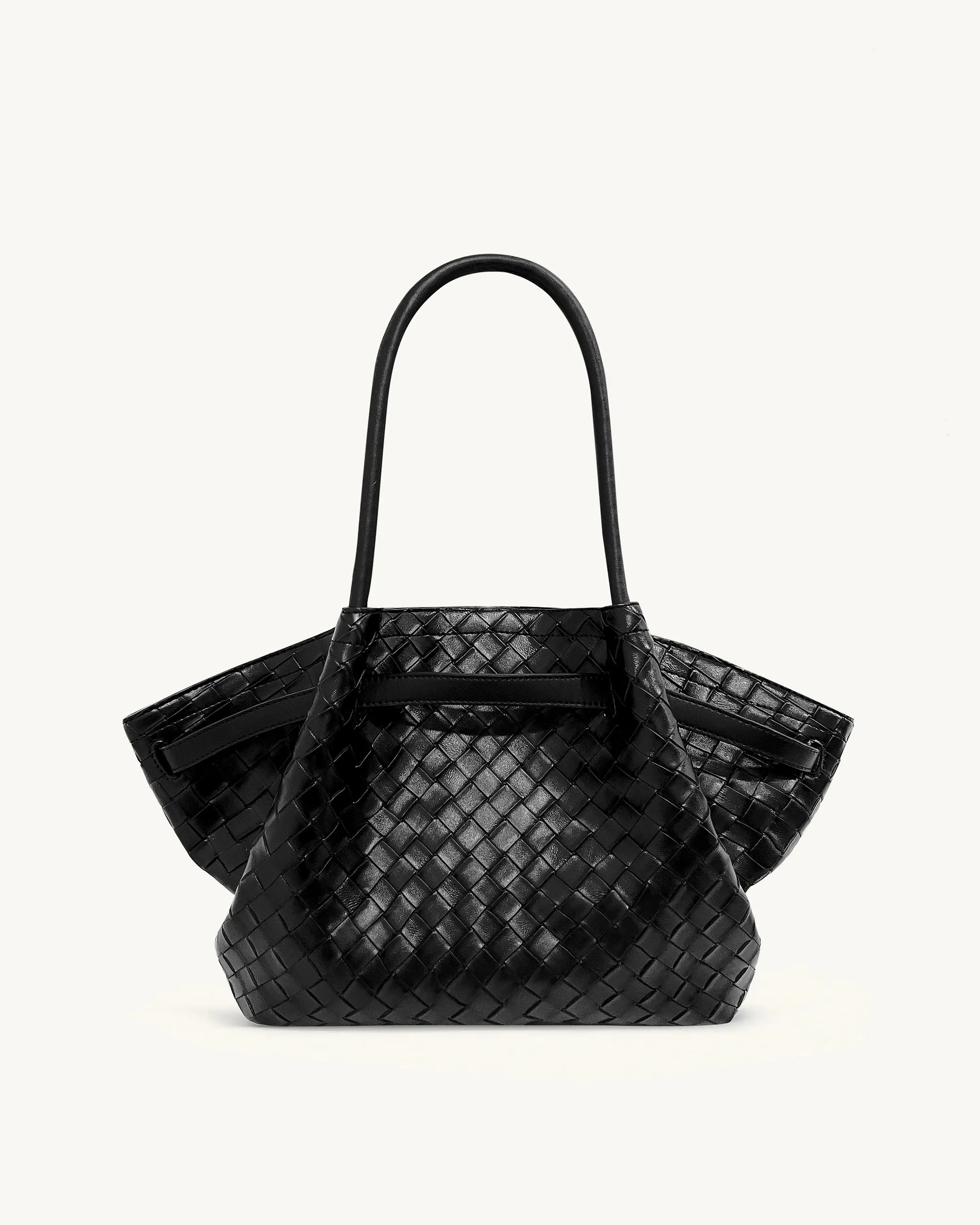 Hana Medium Weave Texture Tote Bag - Black sold by JW PEI product image thumbnail 4