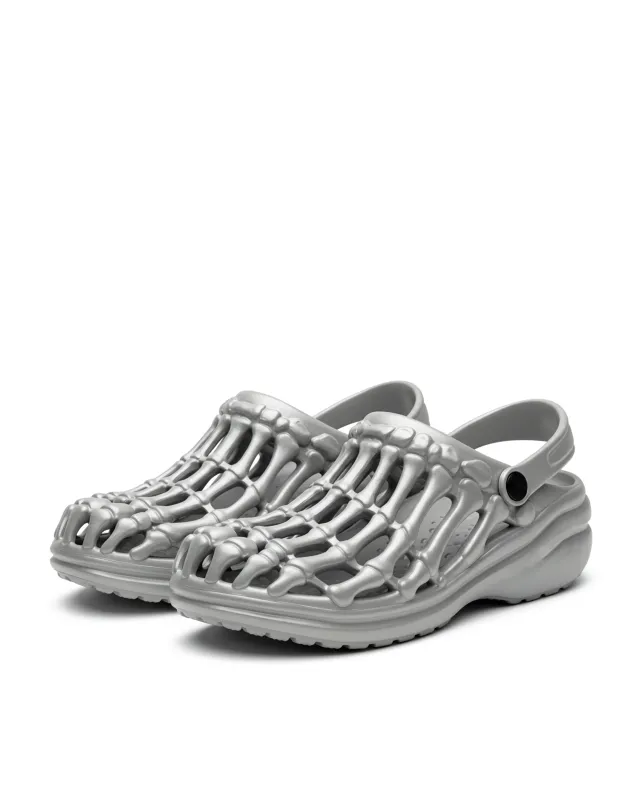 Arianna Skeleton Cage Clogs - Silvery sold by JW PEI