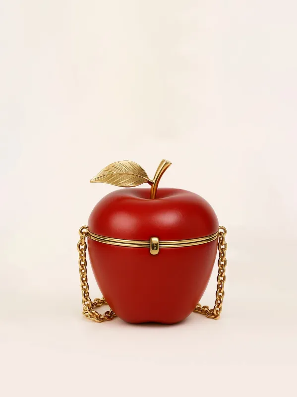 Eliana Apple Shaped Chain Bag - Red sold by JW PEI