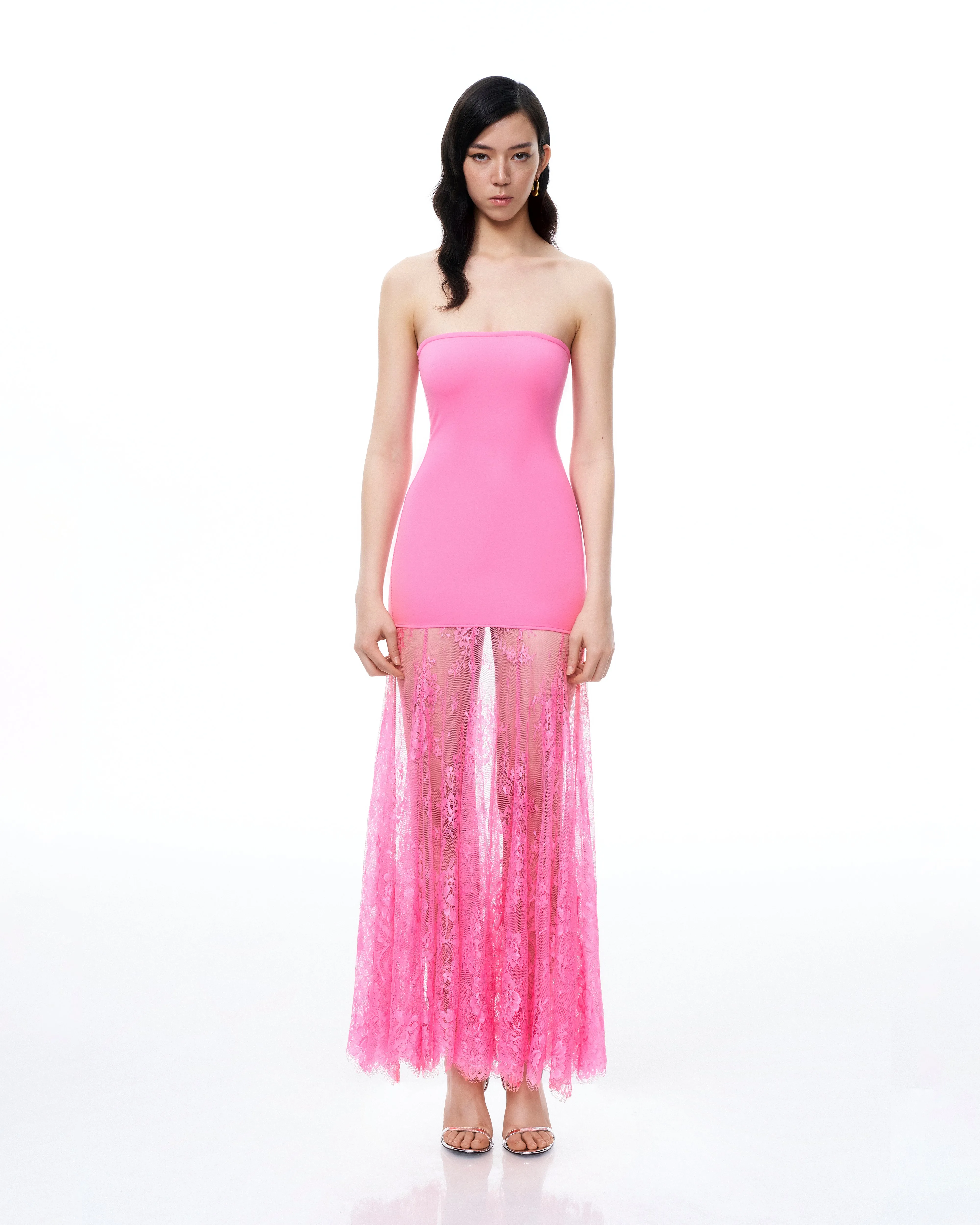 Evadne Floral Lace Dress - Pink sold by JW PEI