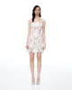 Leander Embroidered Lace Mini Dress - White sold by JW PEI