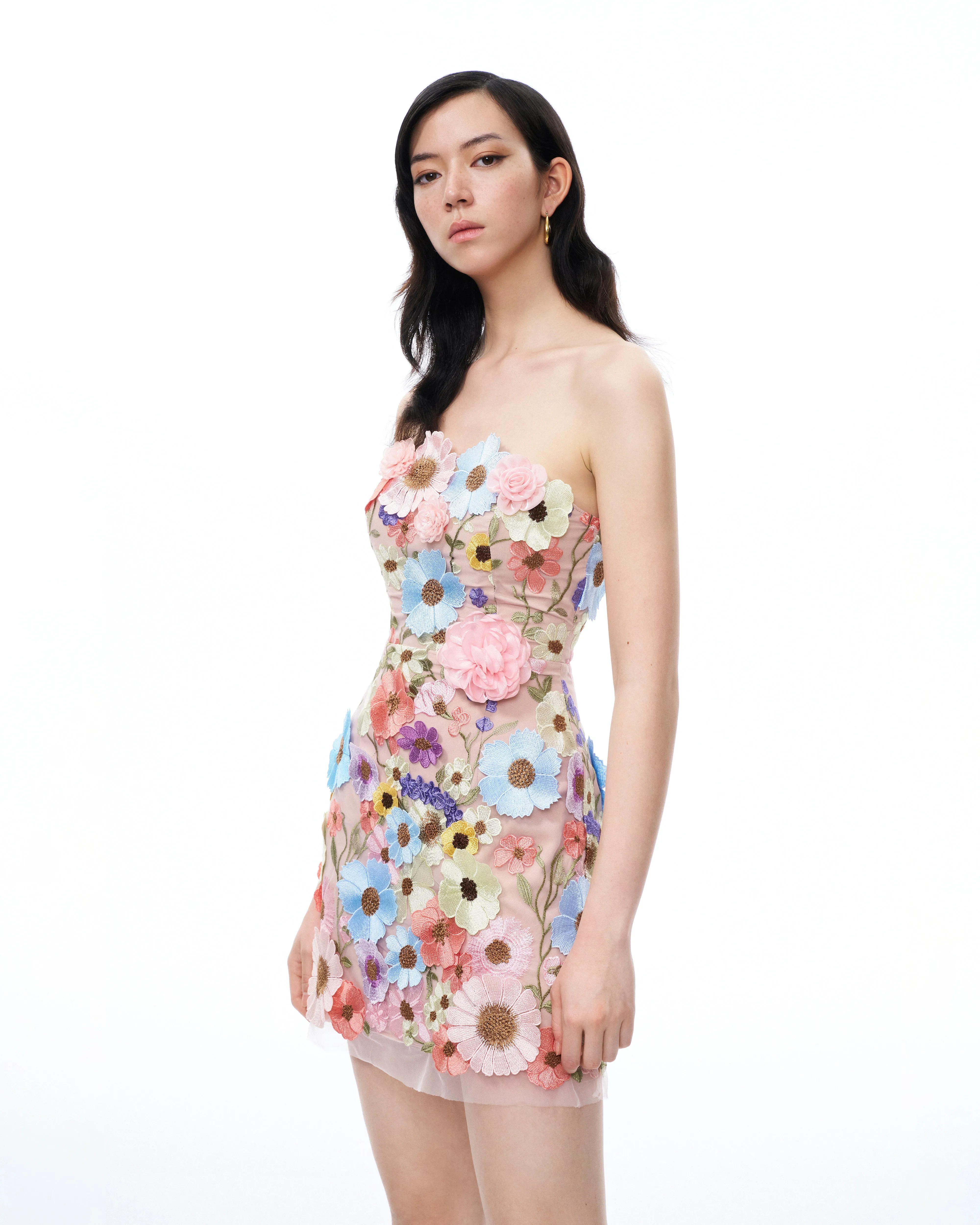 Odalys Floral Embroidered Mini Dress - Pastel Multi sold by JW PEI product image thumbnail 5